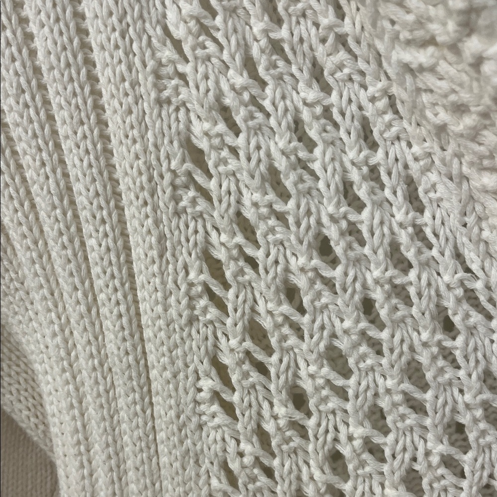 White Open-Front Sweater - Picture 2 of 5